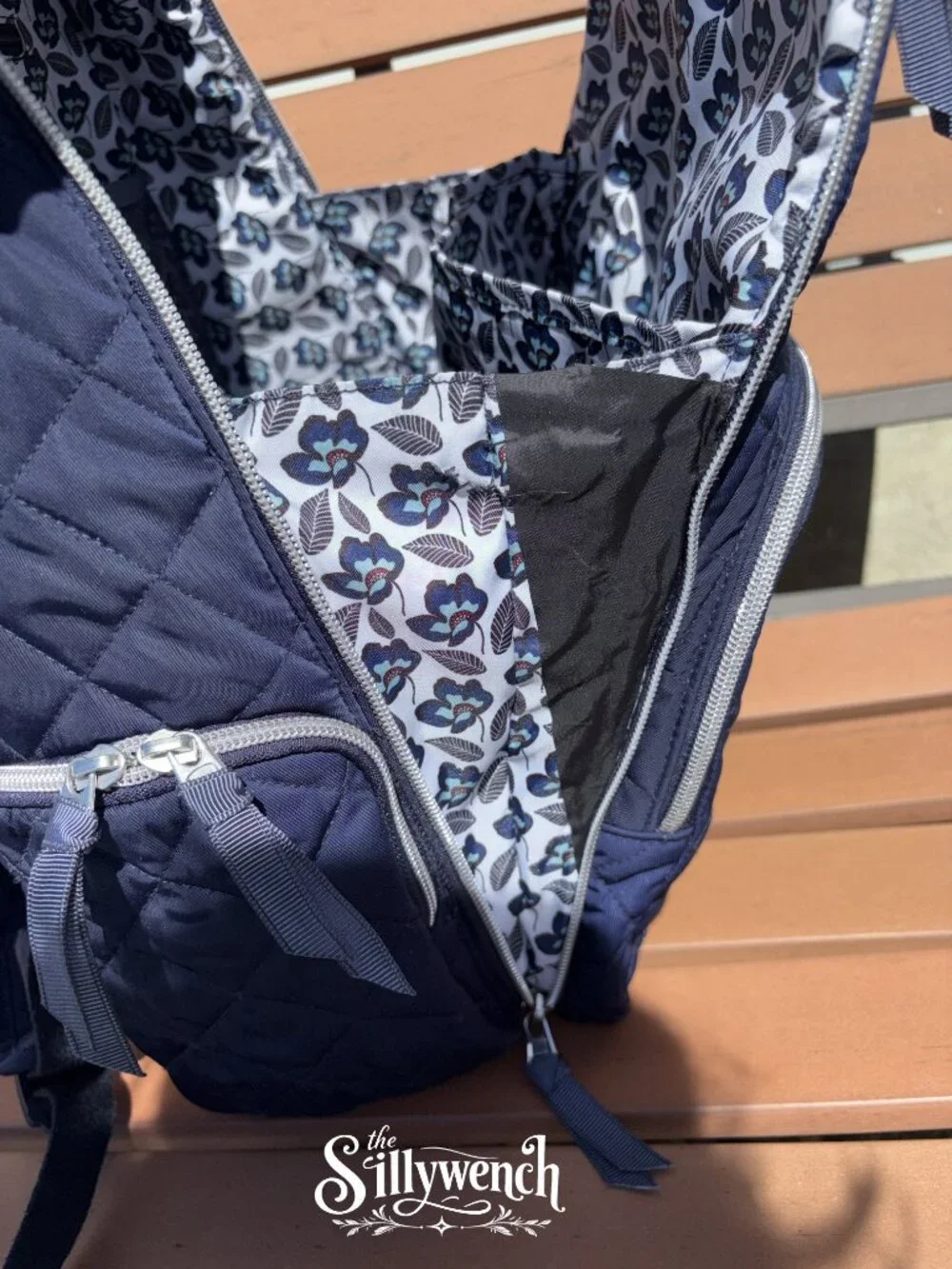 Vera Bradley Navy Commuter Backpack in Performance Twill